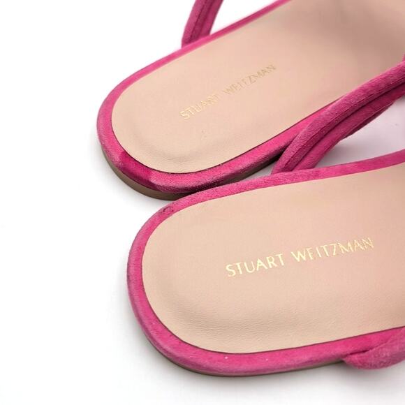 Stuart Weitzman Twist Knot Slip-On Flat Sandal Women's Peonia Size US7 EU38 - Picture 9 of 11